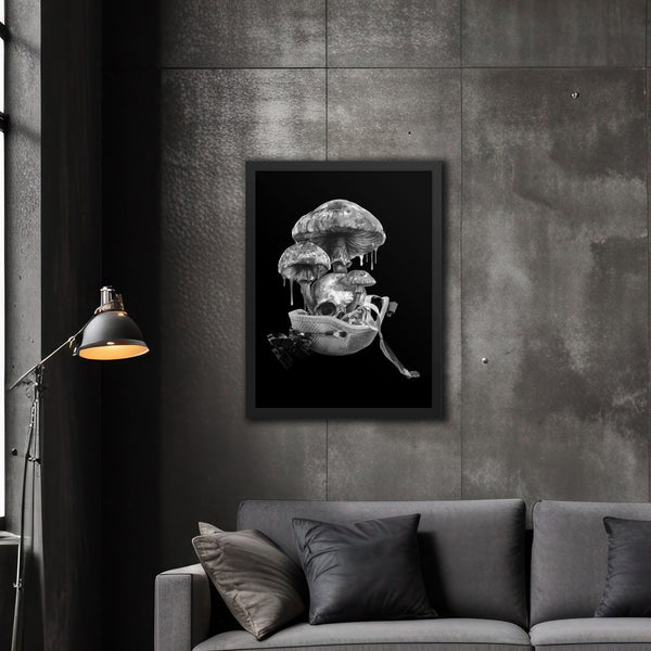 Framed Print - Skull Shroom