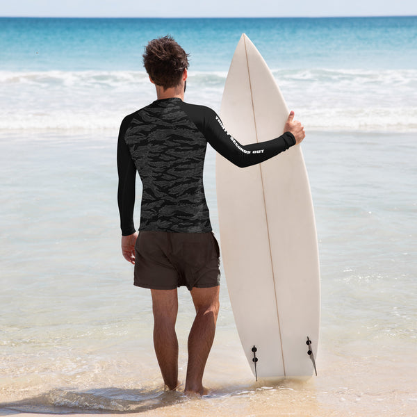 Rash Guard -  Blackout Tiger Stripe UPF50+ (Cellar)