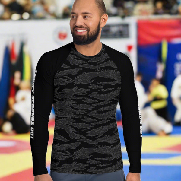 Rash Guard -  Blackout Tiger Stripe UPF50+ (Cellar)