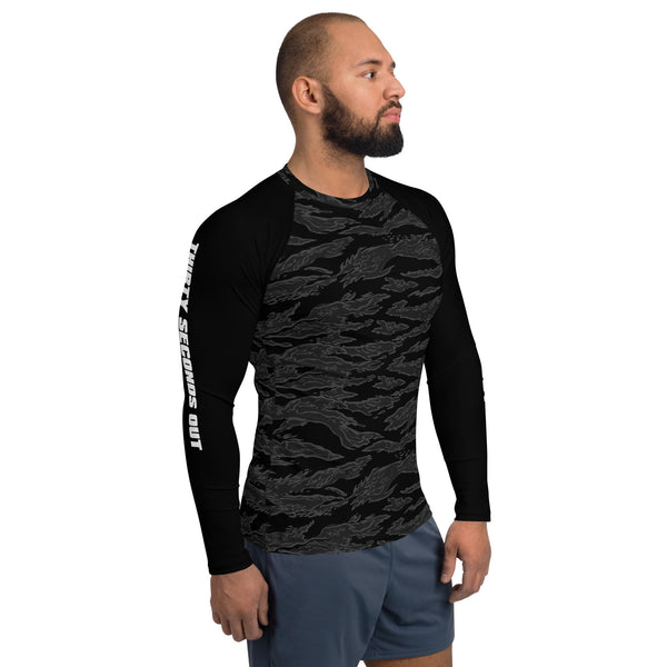 Rash Guard -  Blackout Tiger Stripe UPF50+ (Cellar)