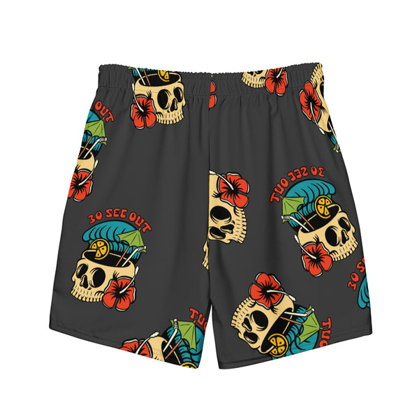 Men's Swim Shorts - Skull Drinks