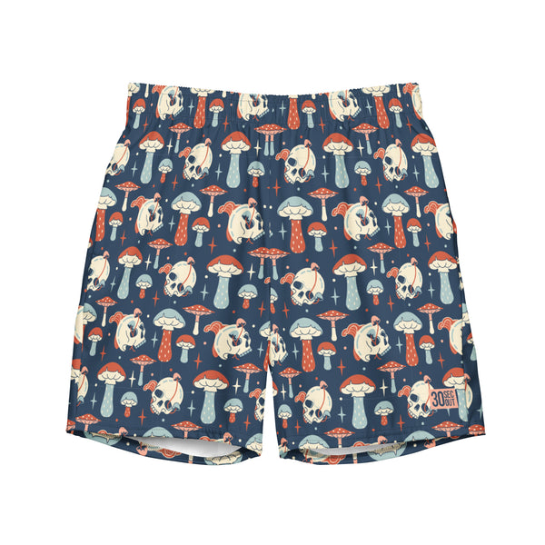 Men's Swim Shorts - Shrooms and Skulls