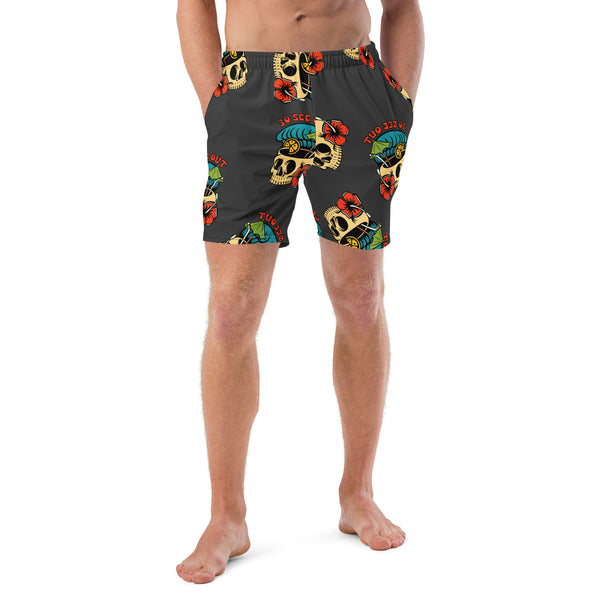 Men's Swim Shorts - Skull Drinks
