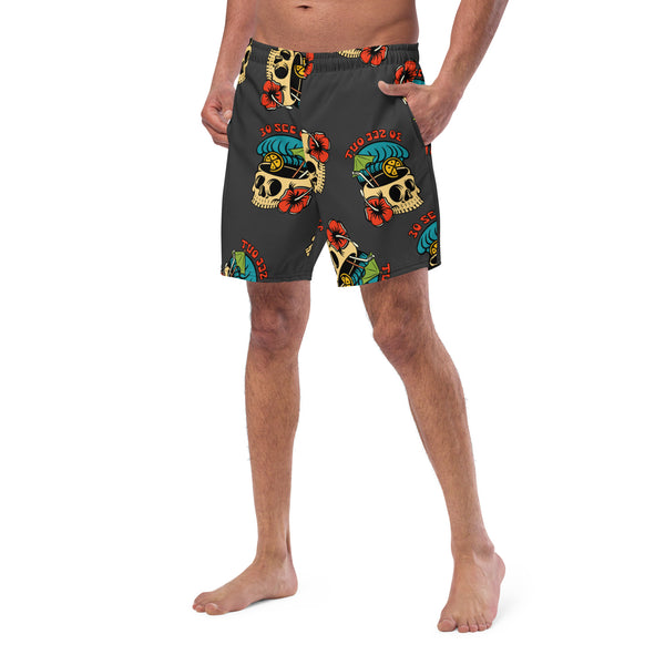 Men's Swim Shorts - Skull Drinks