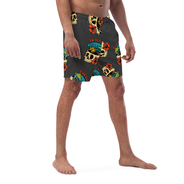 Men's Swim Shorts - Skull Drinks
