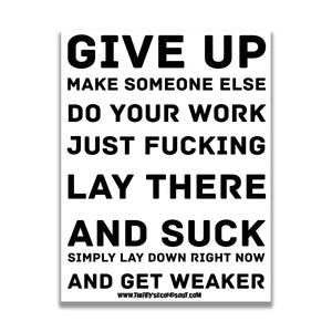 The Power Of Demotivation... - Thirty Seconds Out