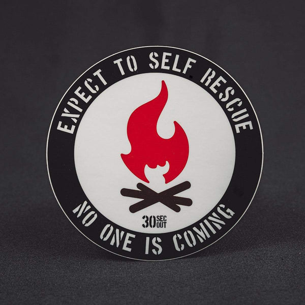 Sticker - Campfire Expect To Self Rescue Large (Cellar)