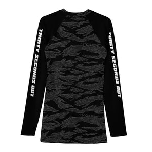 Rash Guard -  Blackout Tiger Stripe UPF50+ (Cellar)