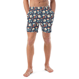 Men's Swim Shorts - Shrooms and Skulls