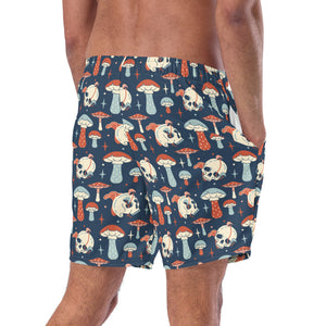 Men's Swim Shorts - Shrooms and Skulls