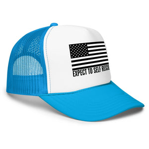 Foam Trucker Hat - Expect To Self Rescue Black Flag - Thirty Seconds Out