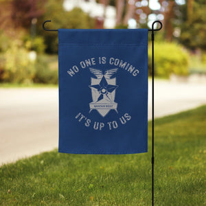 Garden flag - No One Is Coming Leo (Blue) - Thirty Seconds Out
