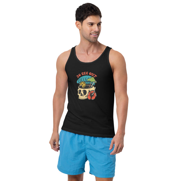 Men's Tank Top - Skull Drinks (Cellar)