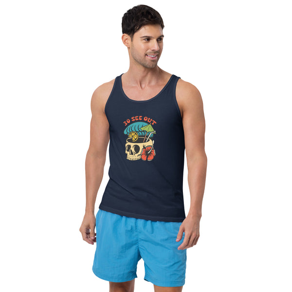 Men's Tank Top - Skull Drinks (Cellar)