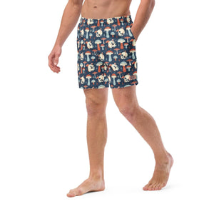 Men's Swim Shorts - Shrooms and Skulls - Thirty Seconds Out