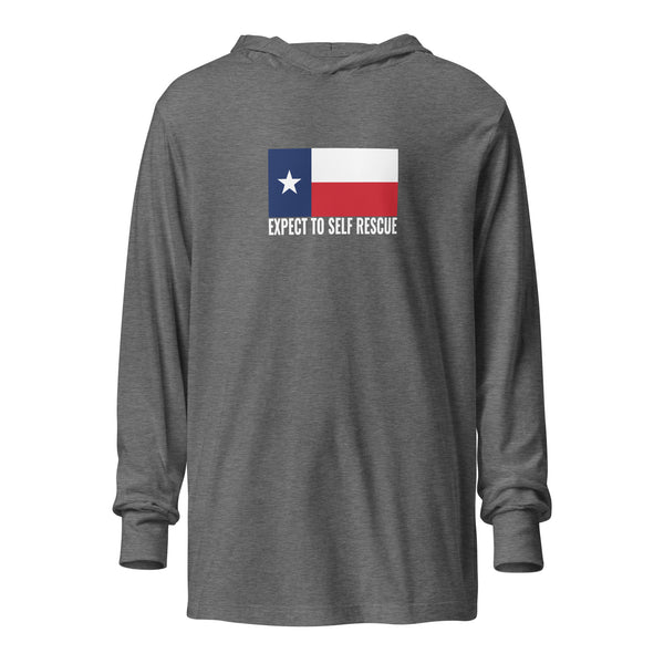 Hooded Long-Sleeve T-shirt - Expect To Self Rescue (Texas Edition)
