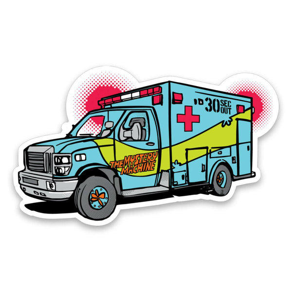 Sticker - Mystery Machine Ambulance.