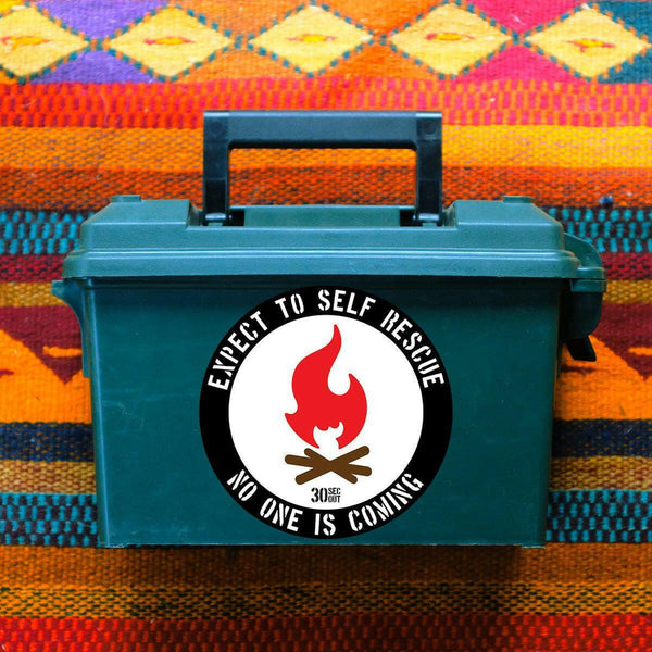 Sticker - Campfire Expect To Self Rescue.