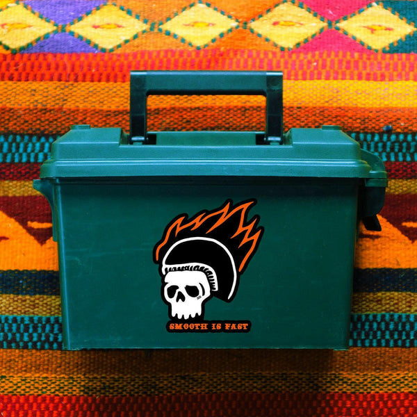 Sticker - Smooth Is Fast: Skull.